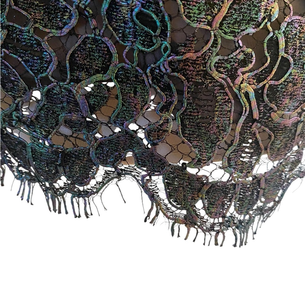 CHANEL Black Iridescent Lace Tank Top - Picture 2 of 9